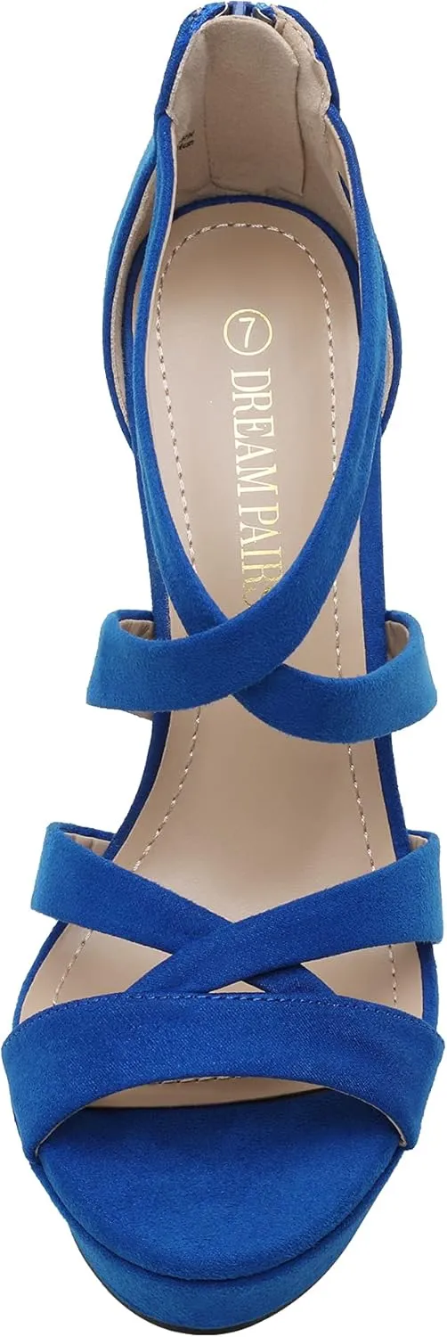 DREAM PAIRS Women's High Heel Platform Dress Pump Sandals