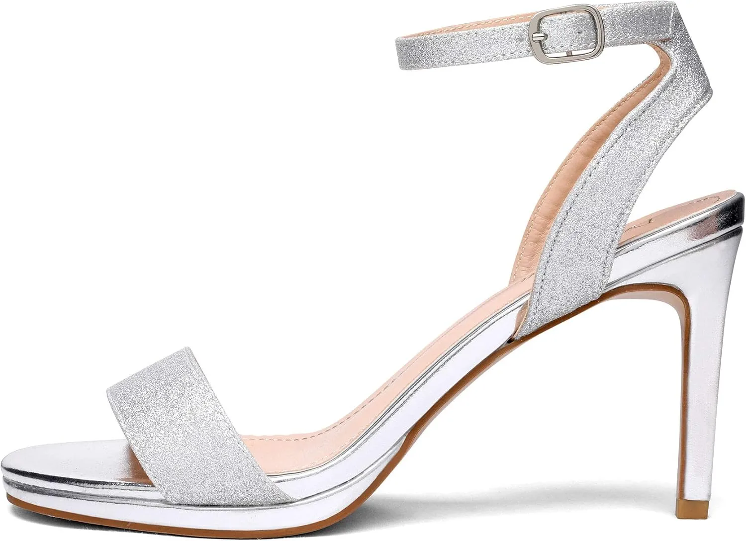 DREAM PAIRS Women's High Stiletto Open Toe Ankle Strap Heels Dress Pump Heel Sandals