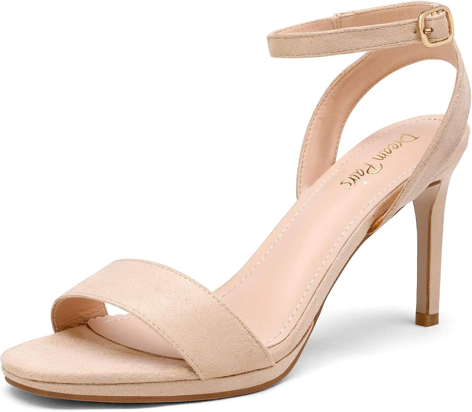 DREAM PAIRS Women's High Stiletto Open Toe Ankle Strap Heels Dress Pump Heel Sandals