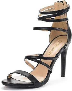 DREAM PAIRS Women's Show High Heel Dress Pump Sandals