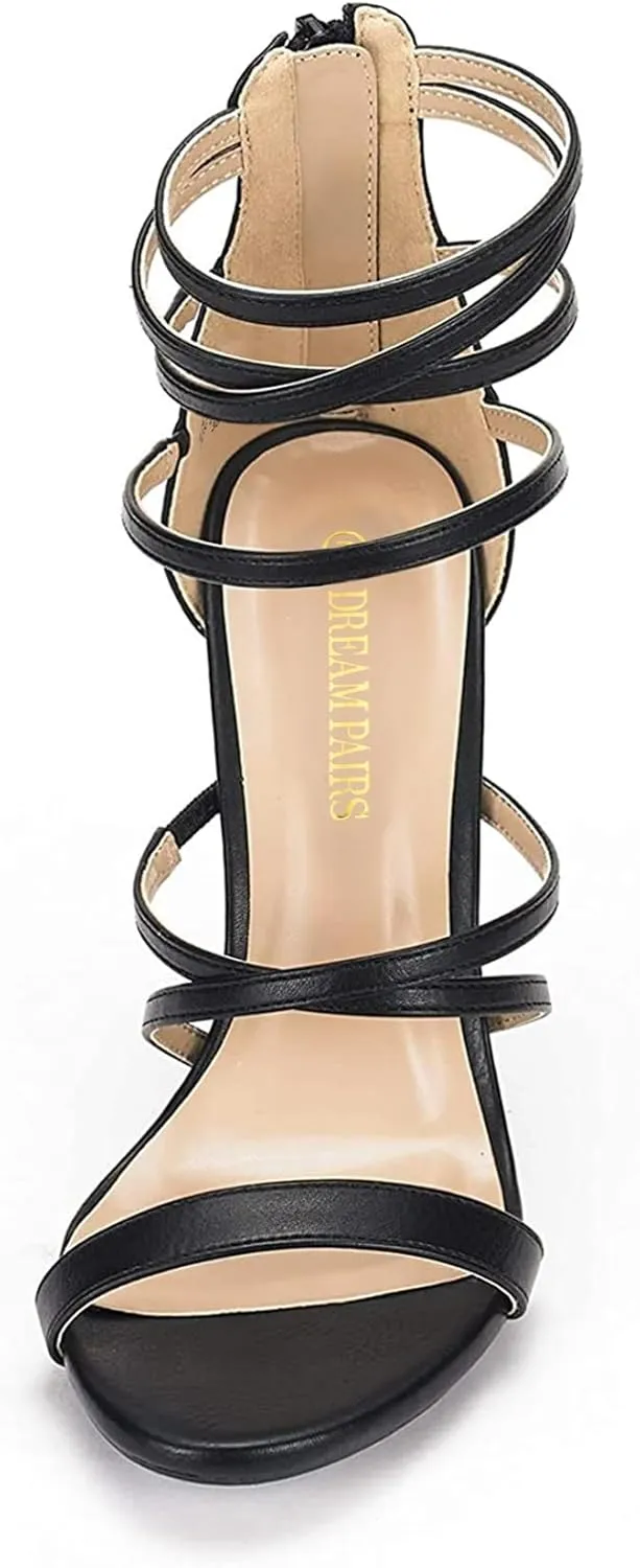 DREAM PAIRS Women's Show High Heel Dress Pump Sandals