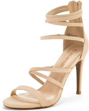 DREAM PAIRS Women's Show High Heel Dress Pump Sandals