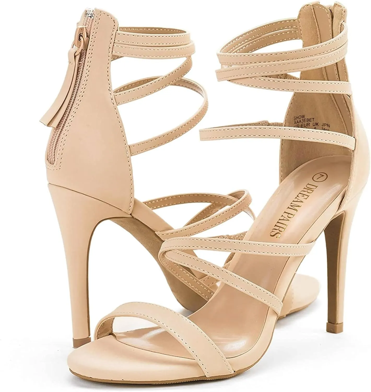 DREAM PAIRS Women's Show High Heel Dress Pump Sandals