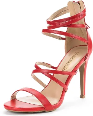 DREAM PAIRS Women's Show High Heel Dress Pump Sandals