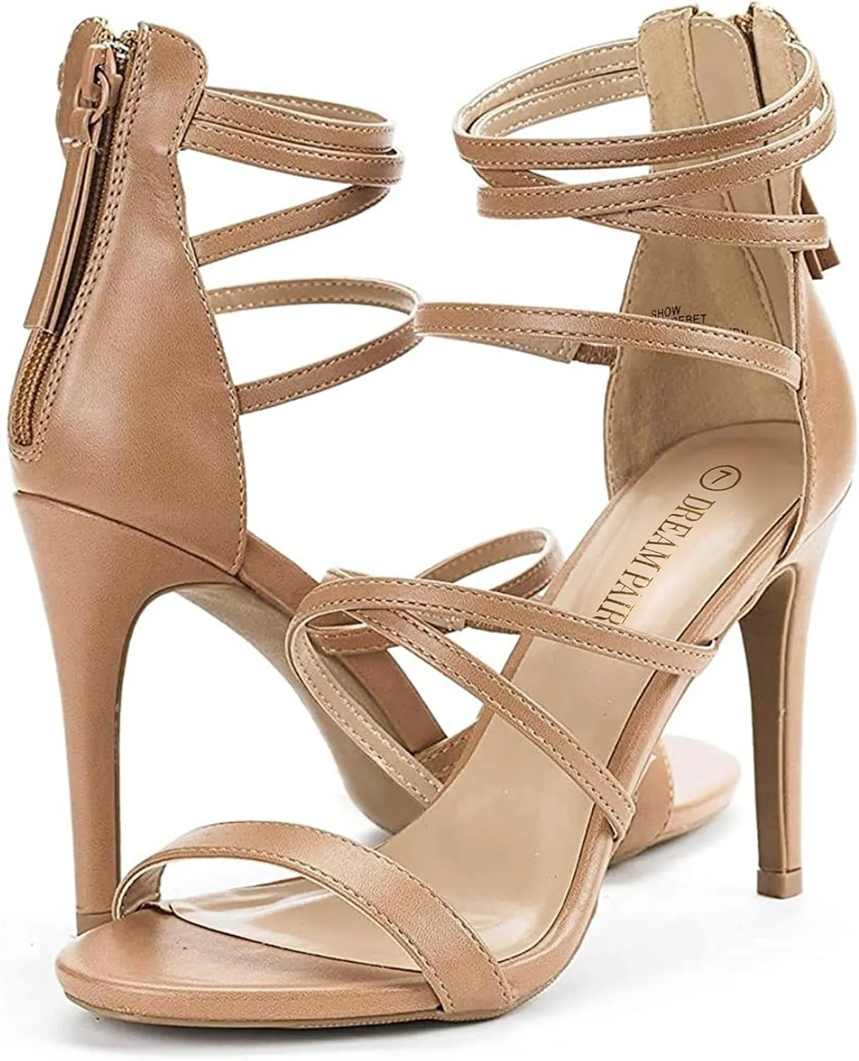 DREAM PAIRS Women's Show High Heel Dress Pump Sandals