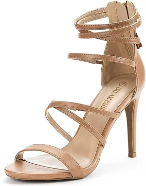 DREAM PAIRS Women's Show High Heel Dress Pump Sandals