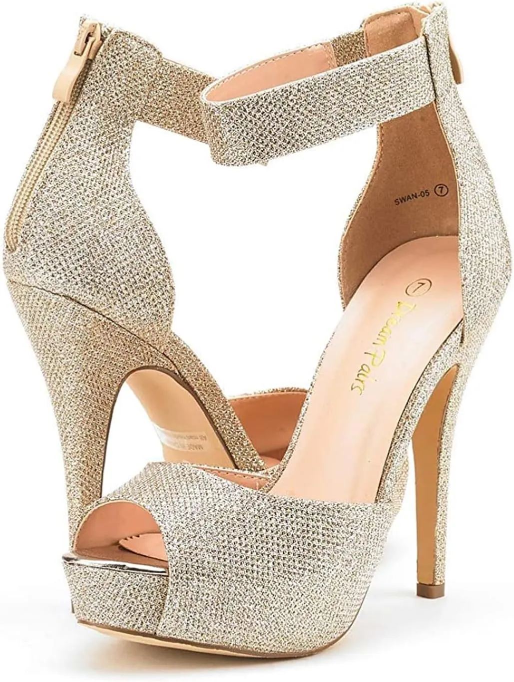 DREAM PAIRS Women's Swan-05 High Heel Platform Dress Pump Shoes