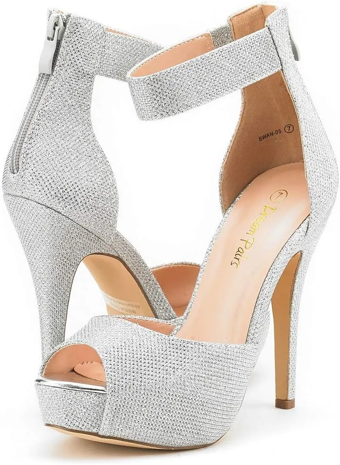 DREAM PAIRS Women's Swan-05 High Heel Platform Dress Pump Shoes