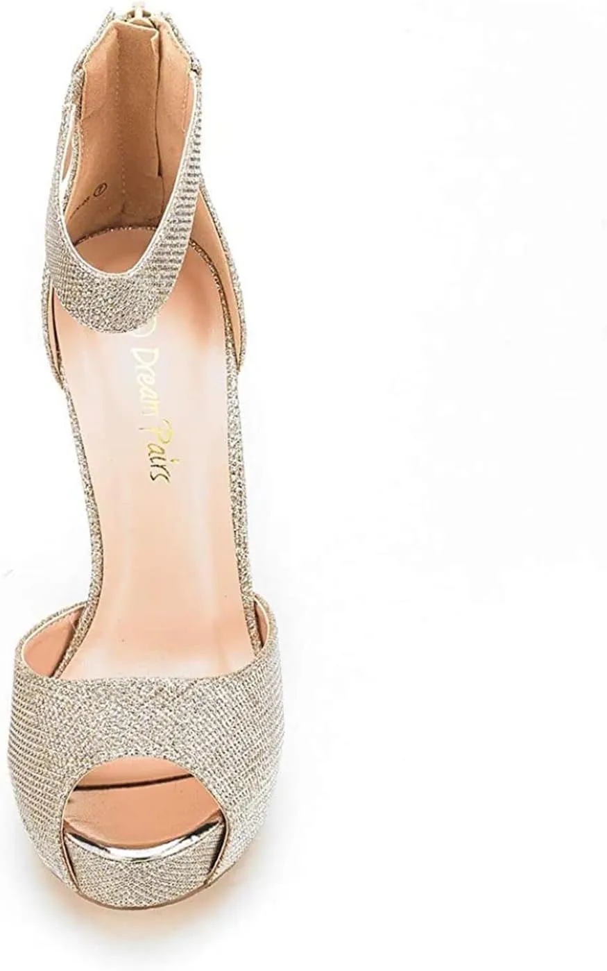 DREAM PAIRS Women's Swan-05 High Heel Platform Dress Pump Shoes