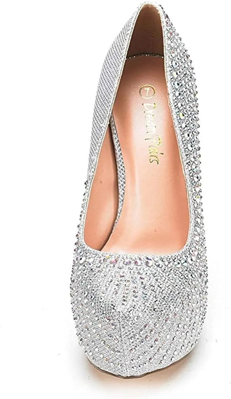 DREAM PAIRS Women's Swan-30 High Heel Platform Dress Pump Shoes