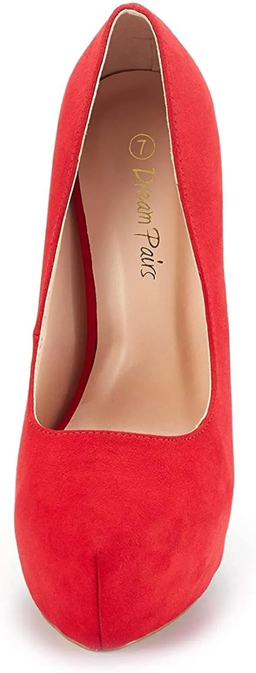 DREAM PAIRS Women's Swan-30 High Heel Platform Dress Pump Shoes
