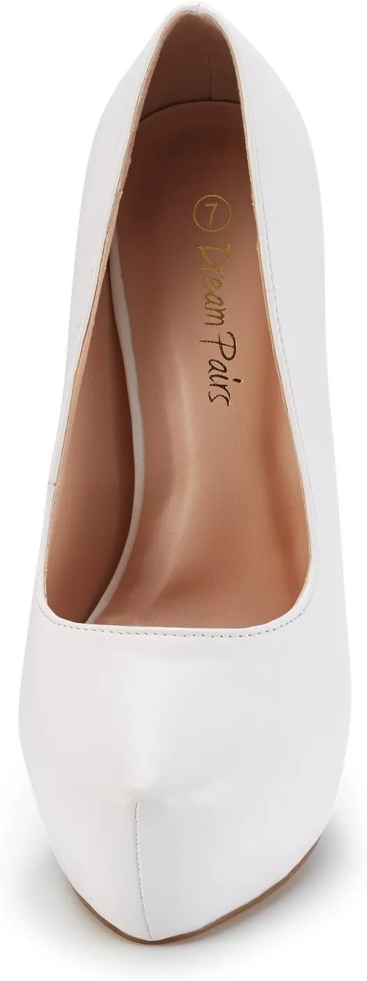 DREAM PAIRS Women's Swan-30 High Heel Platform Dress Pump Shoes