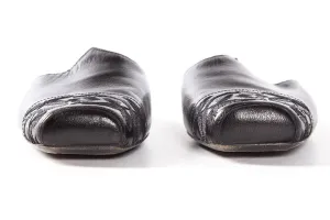 Dries Van Noten Black Leather Mule Flats SZ 35.5