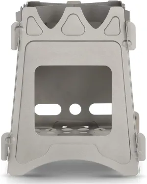 Durable Camping Stove Portable Folding Camping Wood Stove Stainless Steel Wood Burning Stove Outdoor Camping Stove (Color : Silver, Size : One size) (Color : Silver, Size : One Size) (Silver One Size)