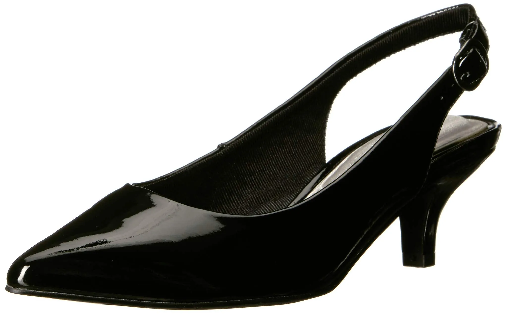 Easy Street Women's Faye Pump, Black Patent, 10 X-Wide