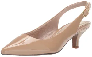 Easy Street Women's Faye Pump, Nude Patent, 8.5 Wide
