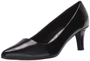 Easy Street Women's Pointe Pump, Black Patent, 9.5