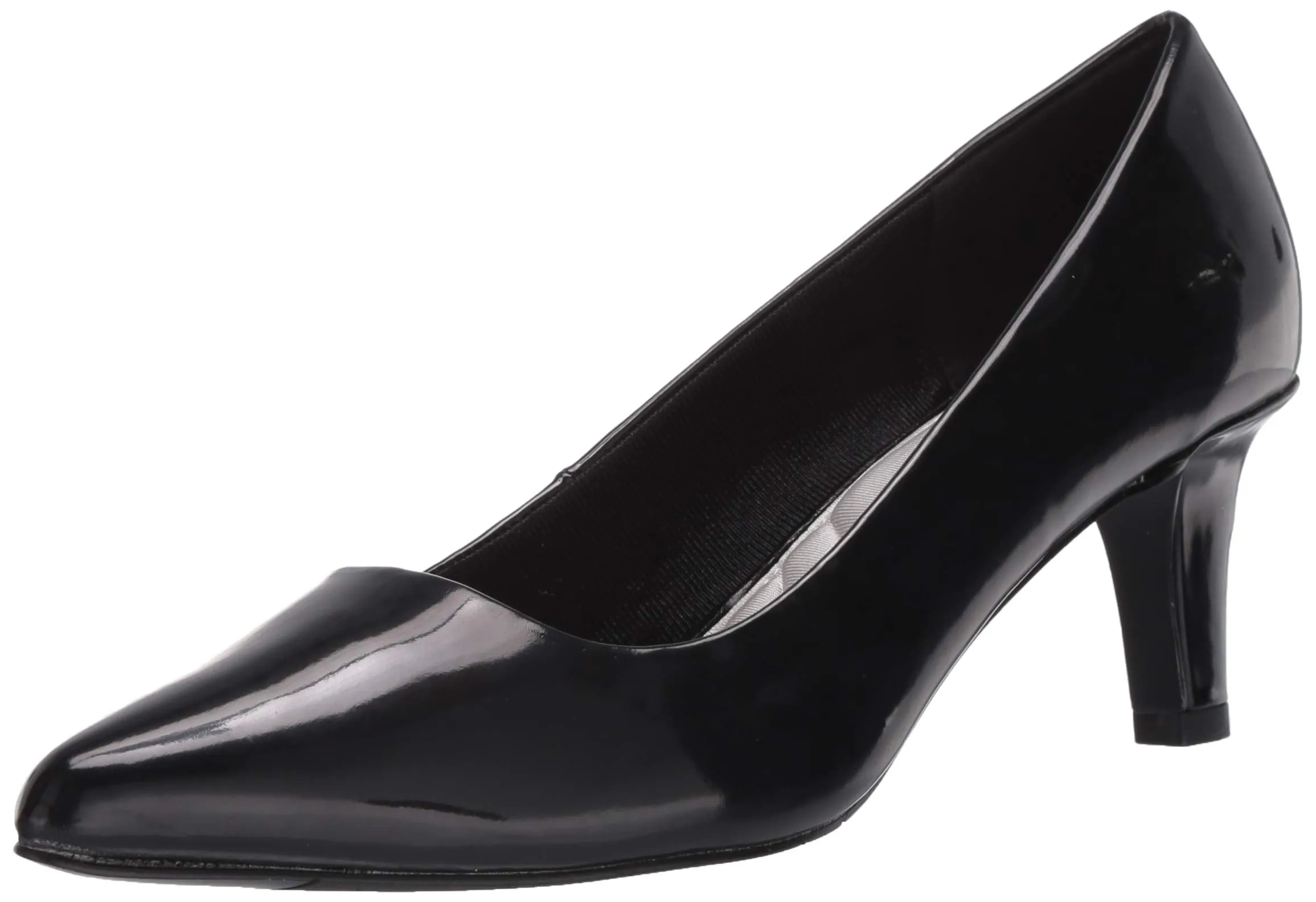 Easy Street Women's Pointe Pump, Black Patent, 9.5