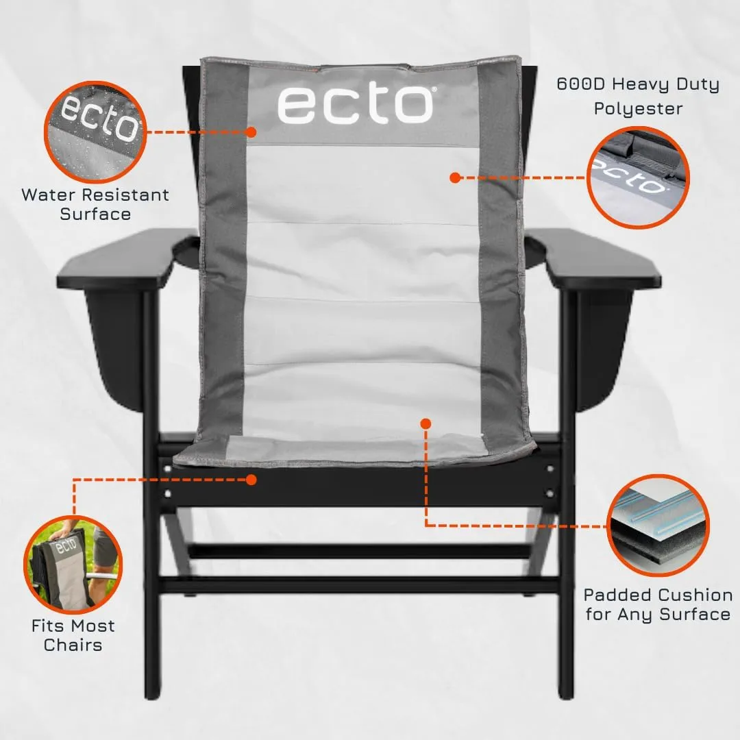 Ecto TOPR Cooling Cushion, Cools Down 45 Degrees up to 10 Hours, Battery Powered for Chair, Bleacher, Car Seat, Camping, Golf Cart, Standard Size (Excludes Battery)