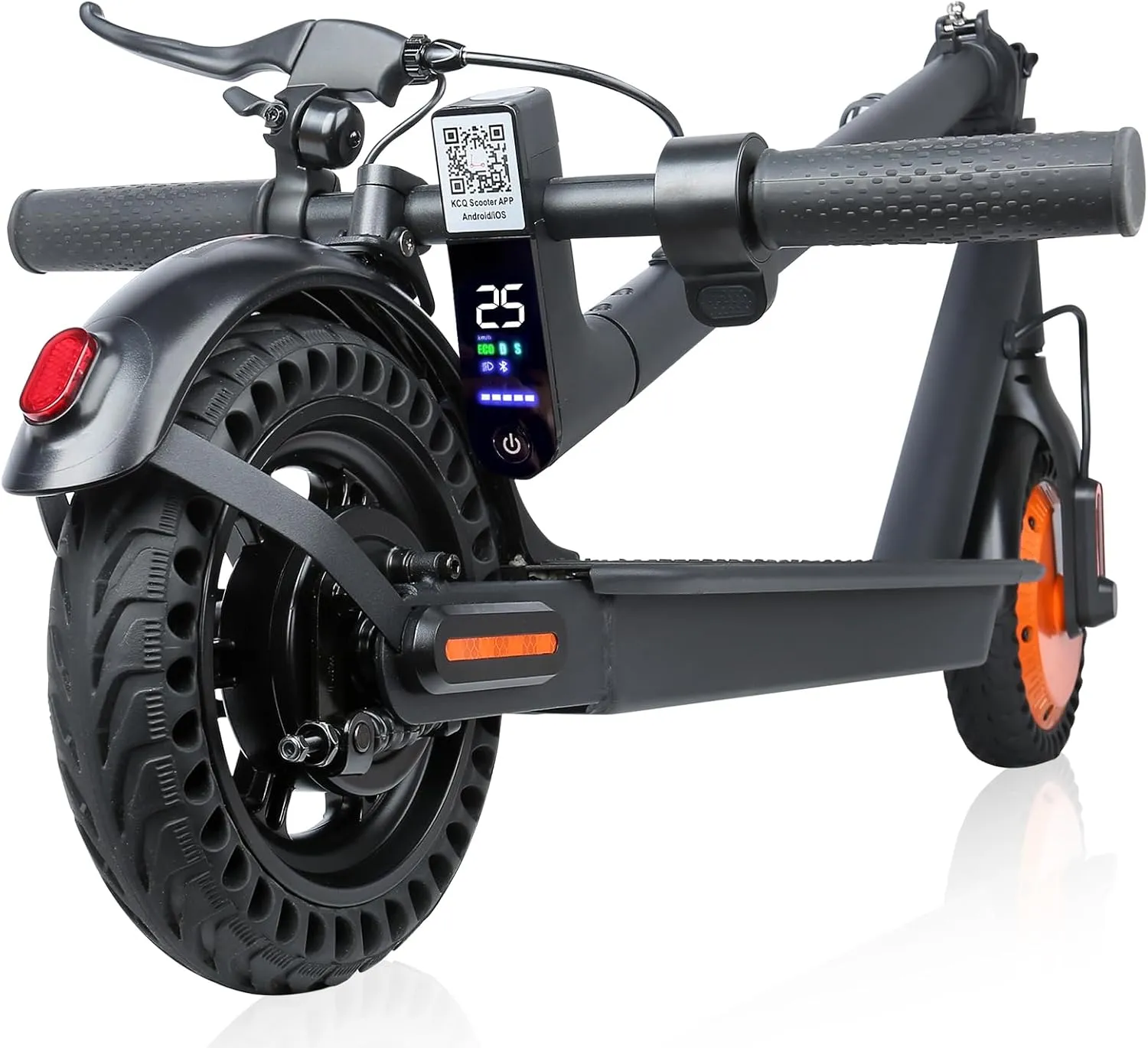 Electric Scooter, 8.5” Solid Tires, 350W Motor, 16MPH Top Speed & 12Miles Long Range, Foldable Commuter Escooter for Adults and Teens, with Dual Brakes and APP Cruise Control