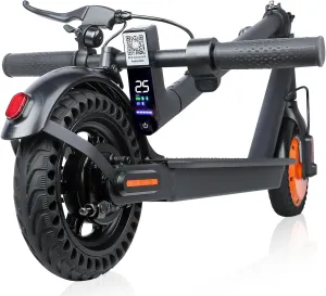 Electric Scooter, 8.5” Solid Tires, 350W Motor, 16MPH Top Speed & 12Miles Long Range, Foldable Commuter Escooter for Adults and Teens, with Dual Brakes and APP Cruise Control