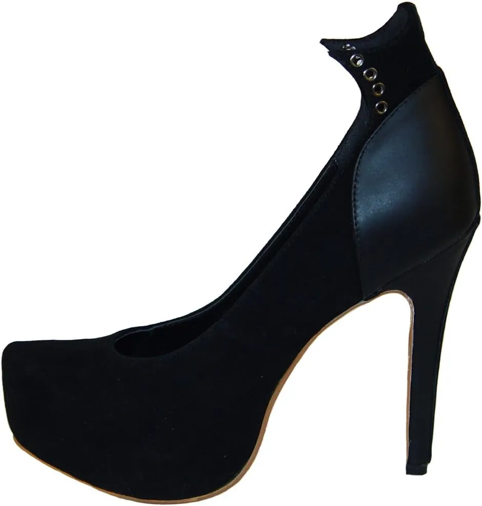 Elisha Black Suede High Heel Pump