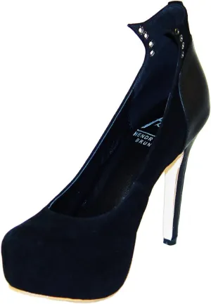 Elisha Black Suede High Heel Pump