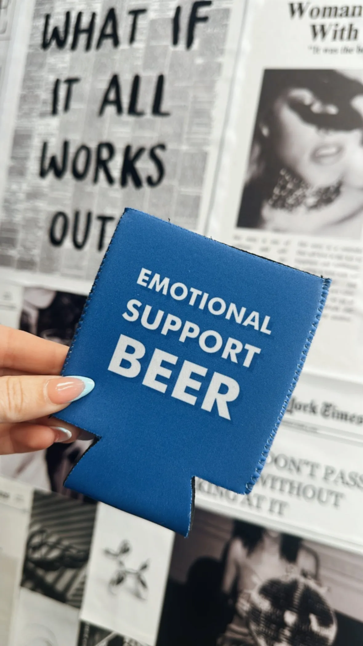 Emotional Support Beer Can Coolie