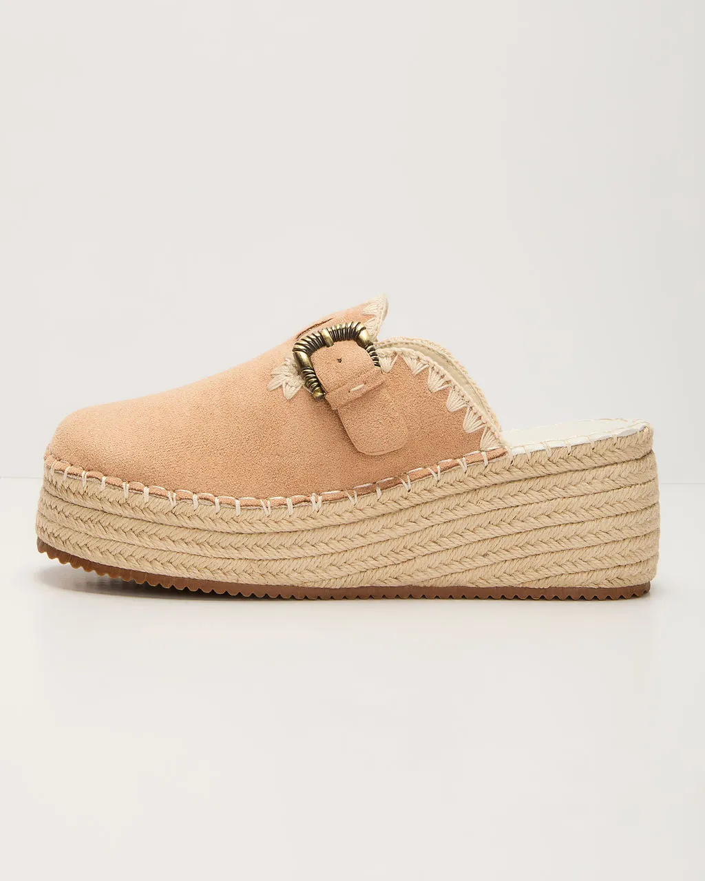Esme Suede Platform Mule