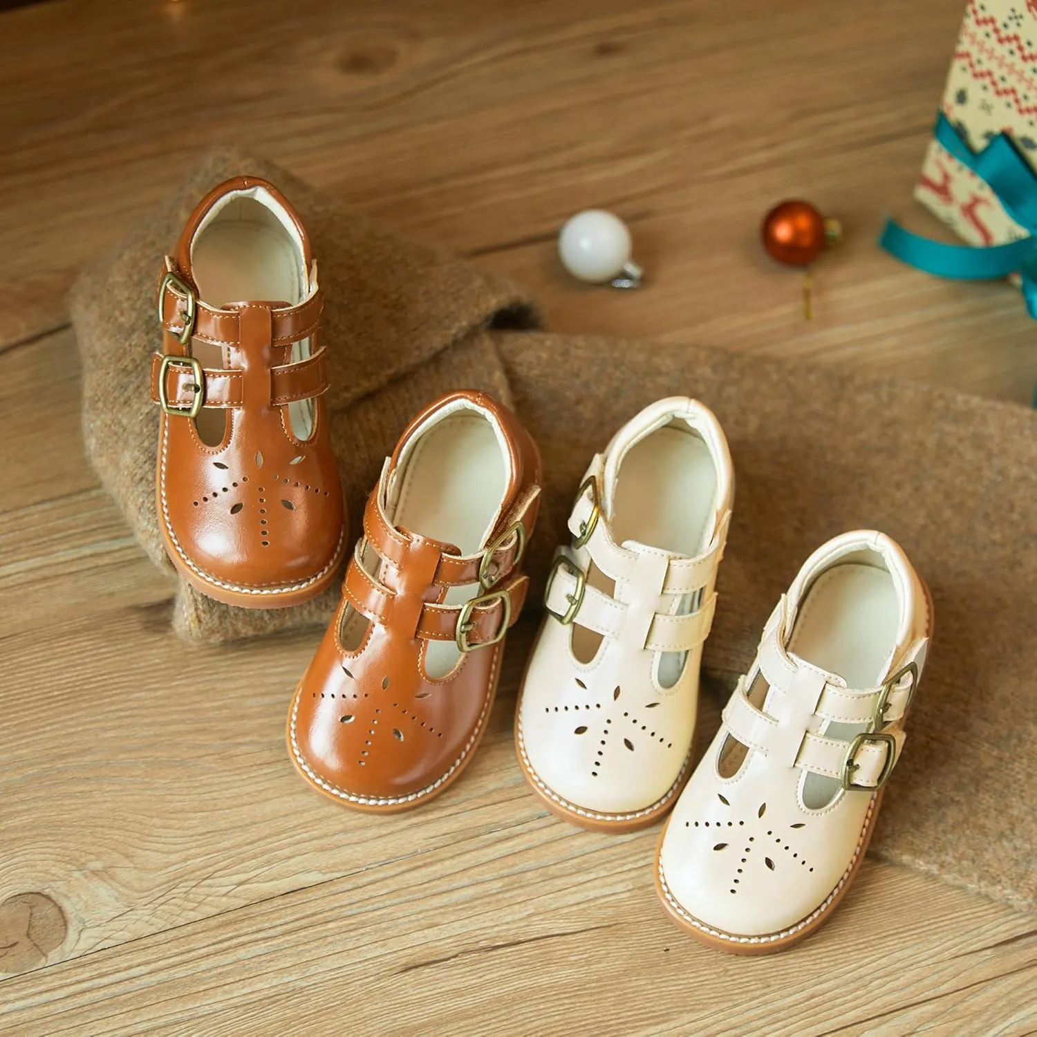 ESTINE Toddler Girl Mary Jane Dress Shoes-Girls School Uniform Oxford for Wedding Party