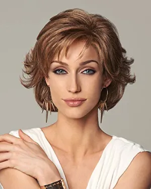 Everyday Elegant Wig Color GL 27-22 CARAMEL - Gabor Wigs Chin Length Layered Soft Wavy Women's Synthetic Lace Front Monofilament Part