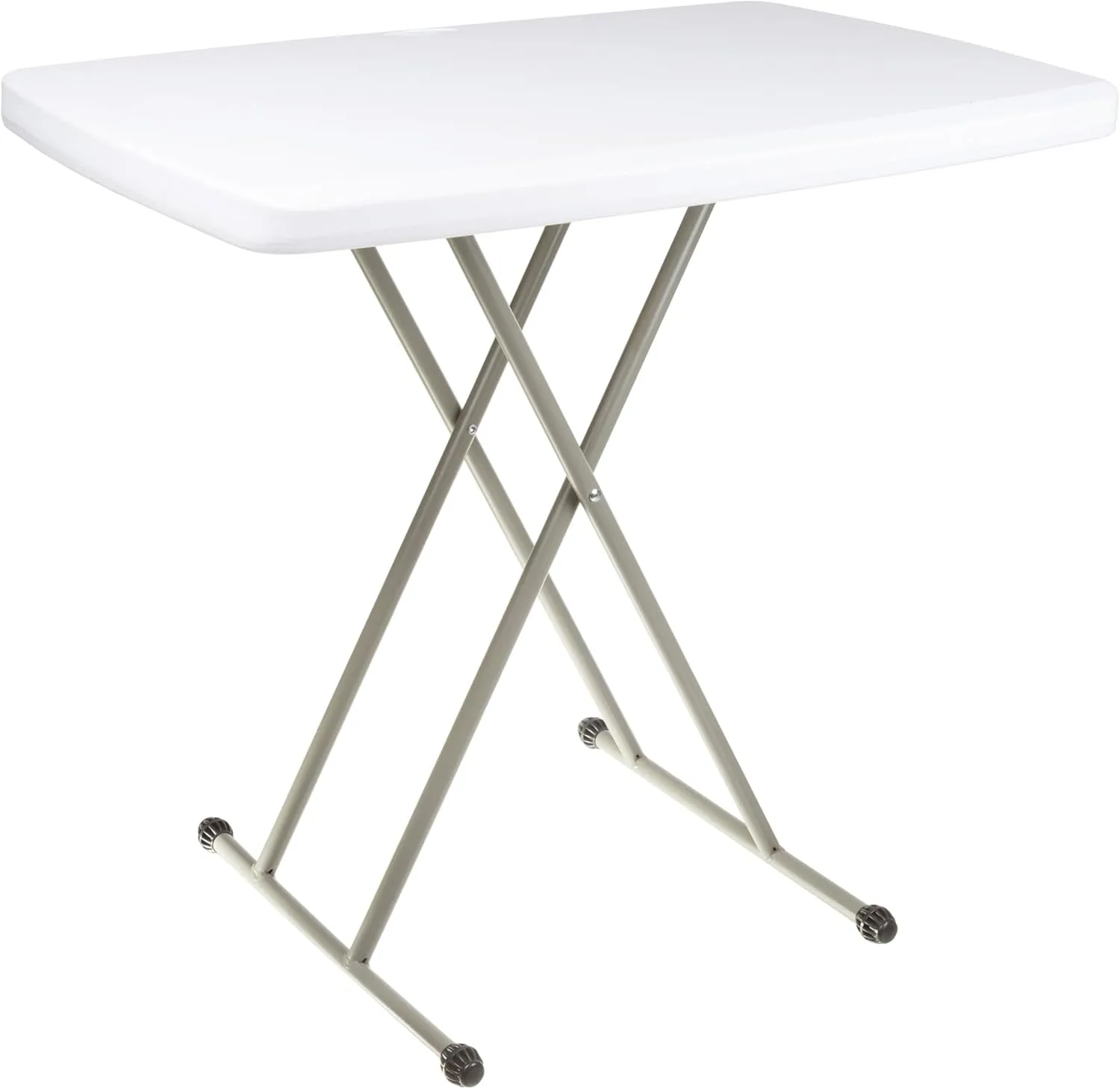 Everyday Home Folding Table - Lightweight Portable Folding Desk - Small Plastic Table for Camping, Playing Cards, and Crafting (White)