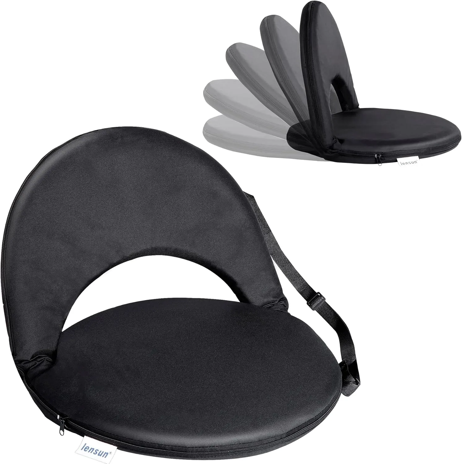Extra Wide Portable Stadium Seat Chair Folding Reclining Seat for Bench Bleachers 6-Posisition Picnic Bleacher Seats w/Back Support&Shoulder Strap, 100% Water Resistant (1)