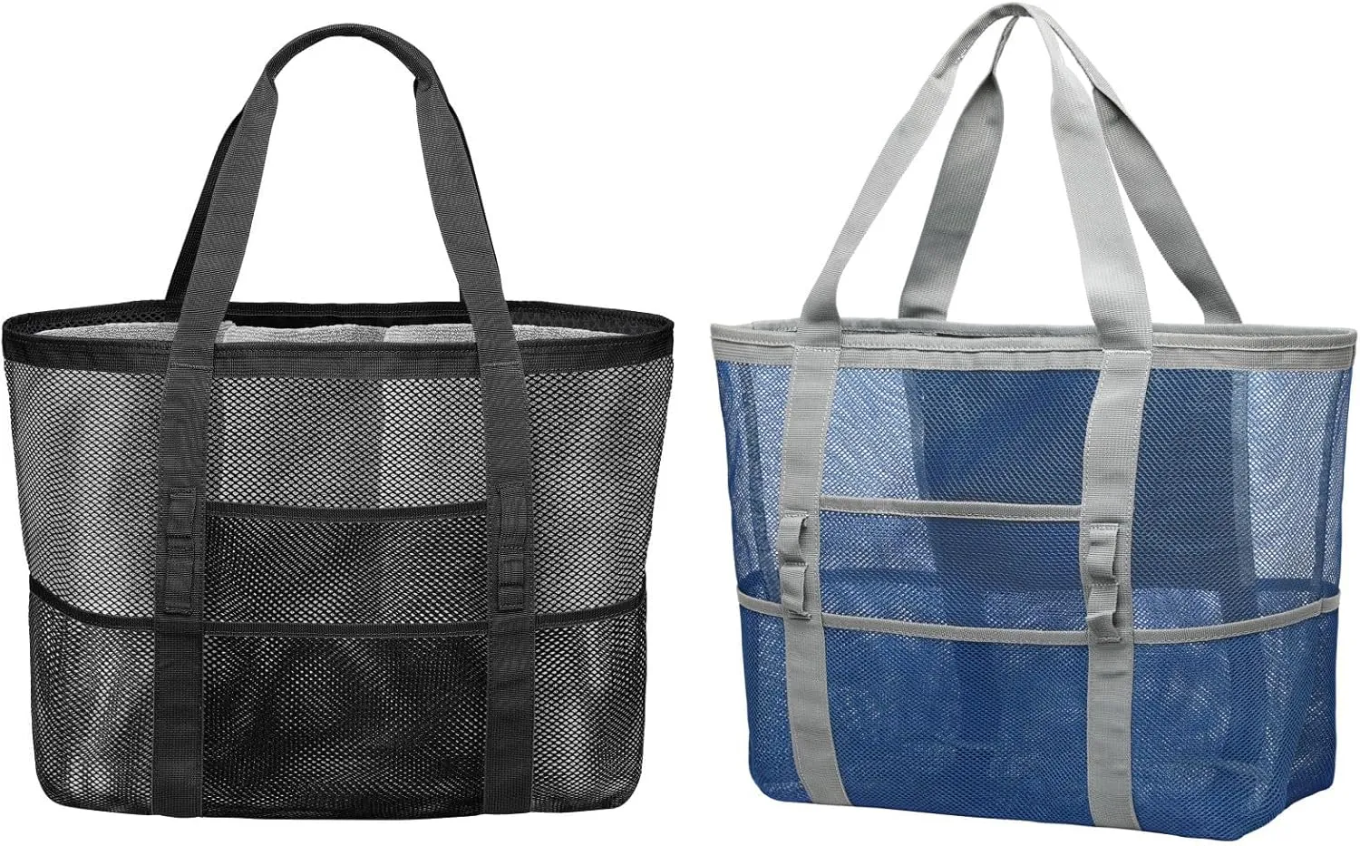 F-color Mesh Beach Bag Family - Large Tote Bag for Cruise Pool Beach Vacation Essentials
