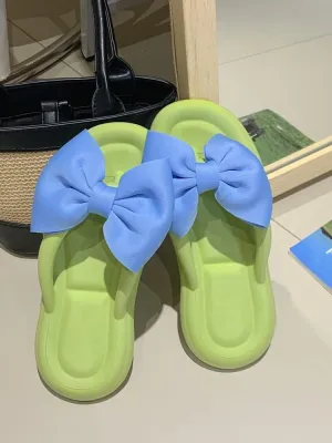 Fairy Bow Flip Flop Summer Beach Sandal Slippers for Womens Girls Women's Flip Flop Sandal Aesthetics Slippers