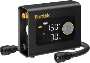 Fanttik X9 Cross 4X Portable Tire Inflator, Paddle Board Pump | Max 75PSI with Auto-Off, Deflation | Air Pump with Light and Power Bank | Fastlink™ for SUP, Car, Motorcycle, Board, Kayak, Tent etc.