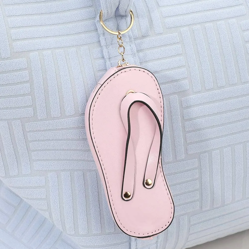 Faux Leather Flip-Flop Bag Charm