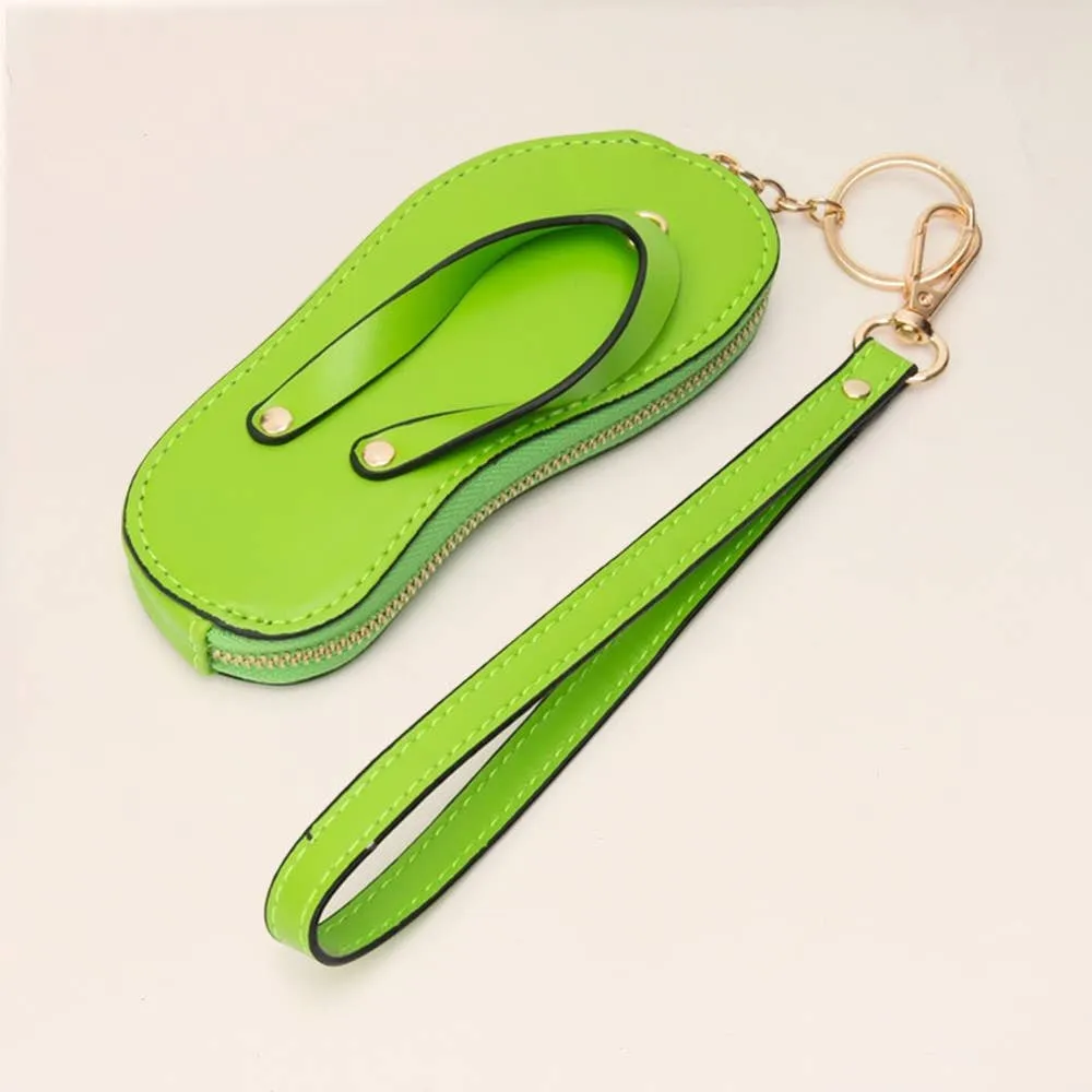 Faux Leather Flip-Flop Bag Charm
