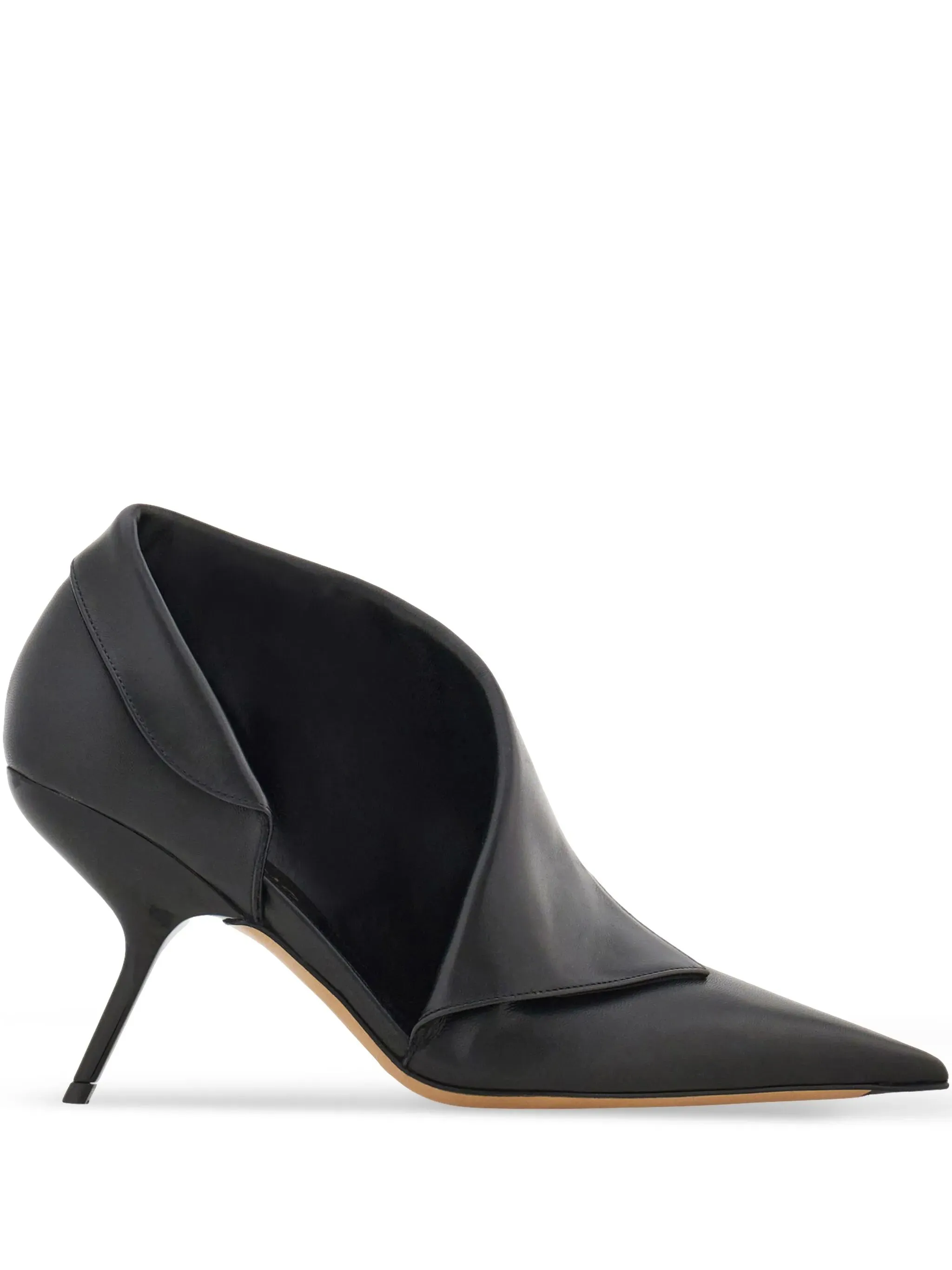 Ferragamo eva mjuka svarta stilett klackar