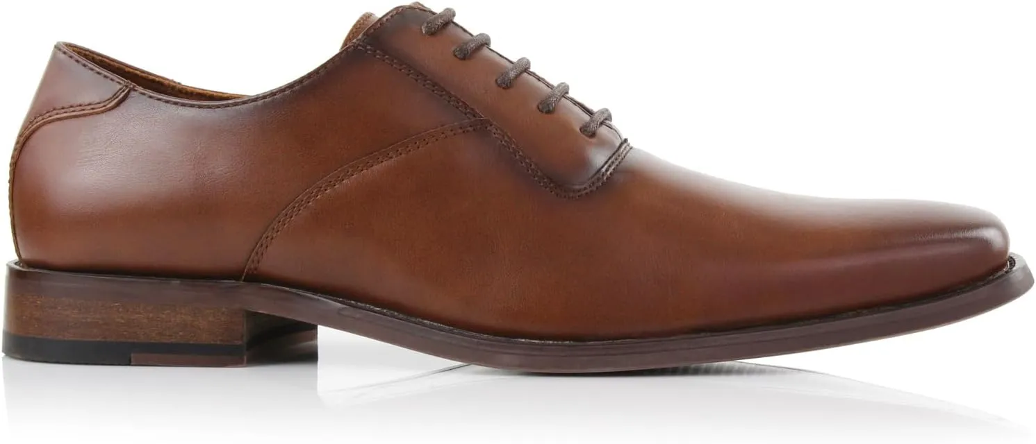 Ferro Aldo Men’s Classic Vegan Leather Lace-Up Oxford Formal Dress Shoes