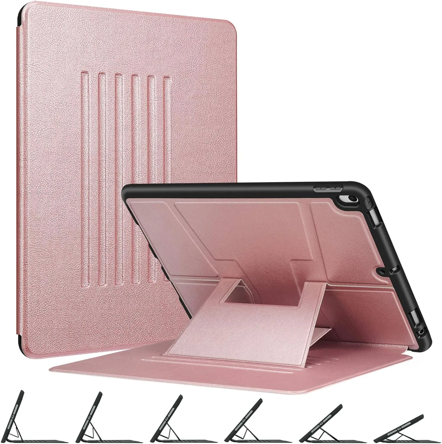 Fintie Magnetic Stand Case for iPad Air 10.5" (3rd Generation) 2019 / iPad Pro 10.5" 2017, Multi-Angle Viewing Rugged Soft TPU Back Cover with Pencil Holder, Auto Wake/Sleep, Rose Gold