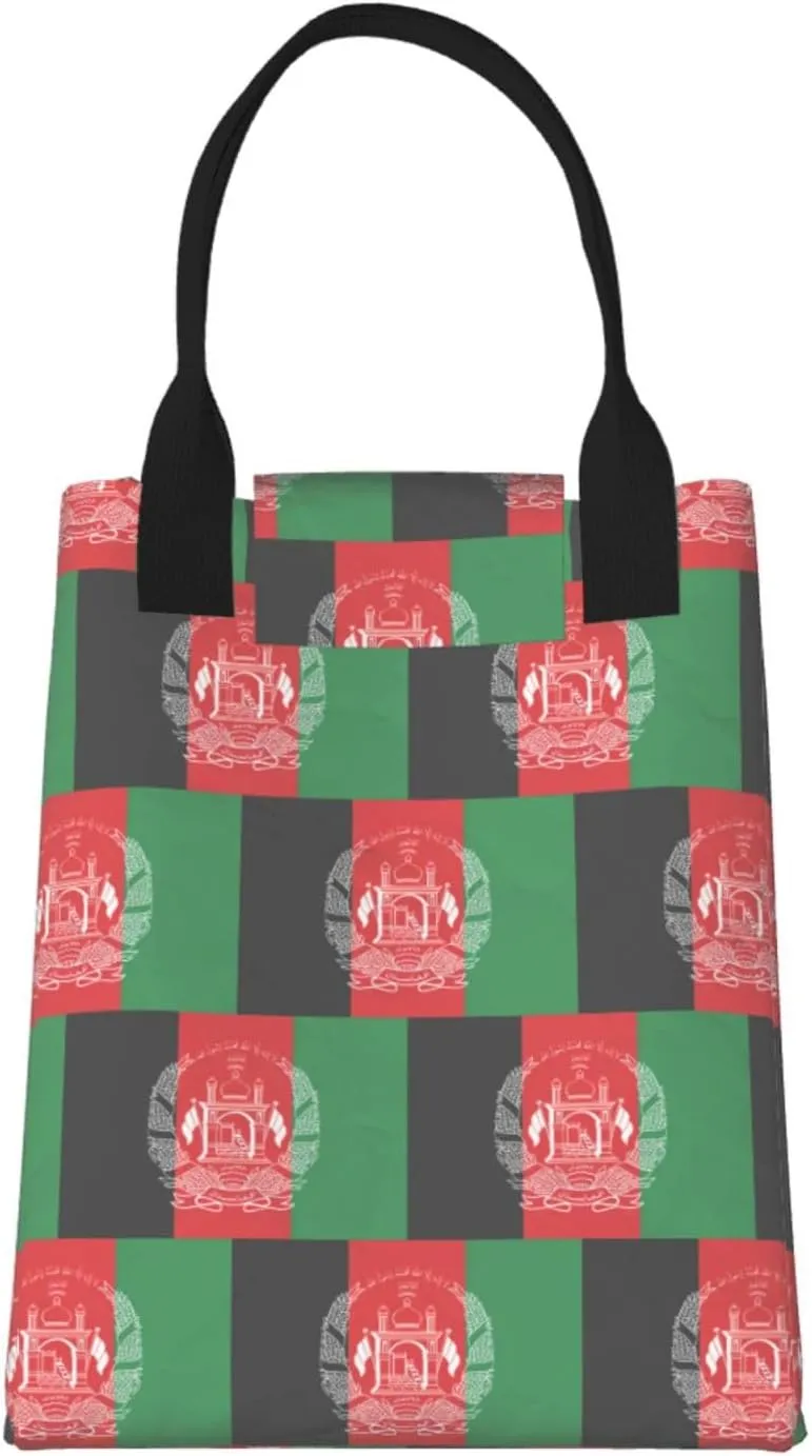 Flag Of Afghanistan Reusable Paper Bag For Office Workers, Suitable For Picnic, Travel, More
