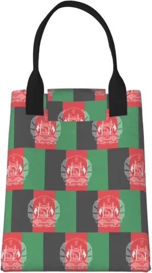 Flag Of Afghanistan Reusable Paper Bag For Office Workers, Suitable For Picnic, Travel, More