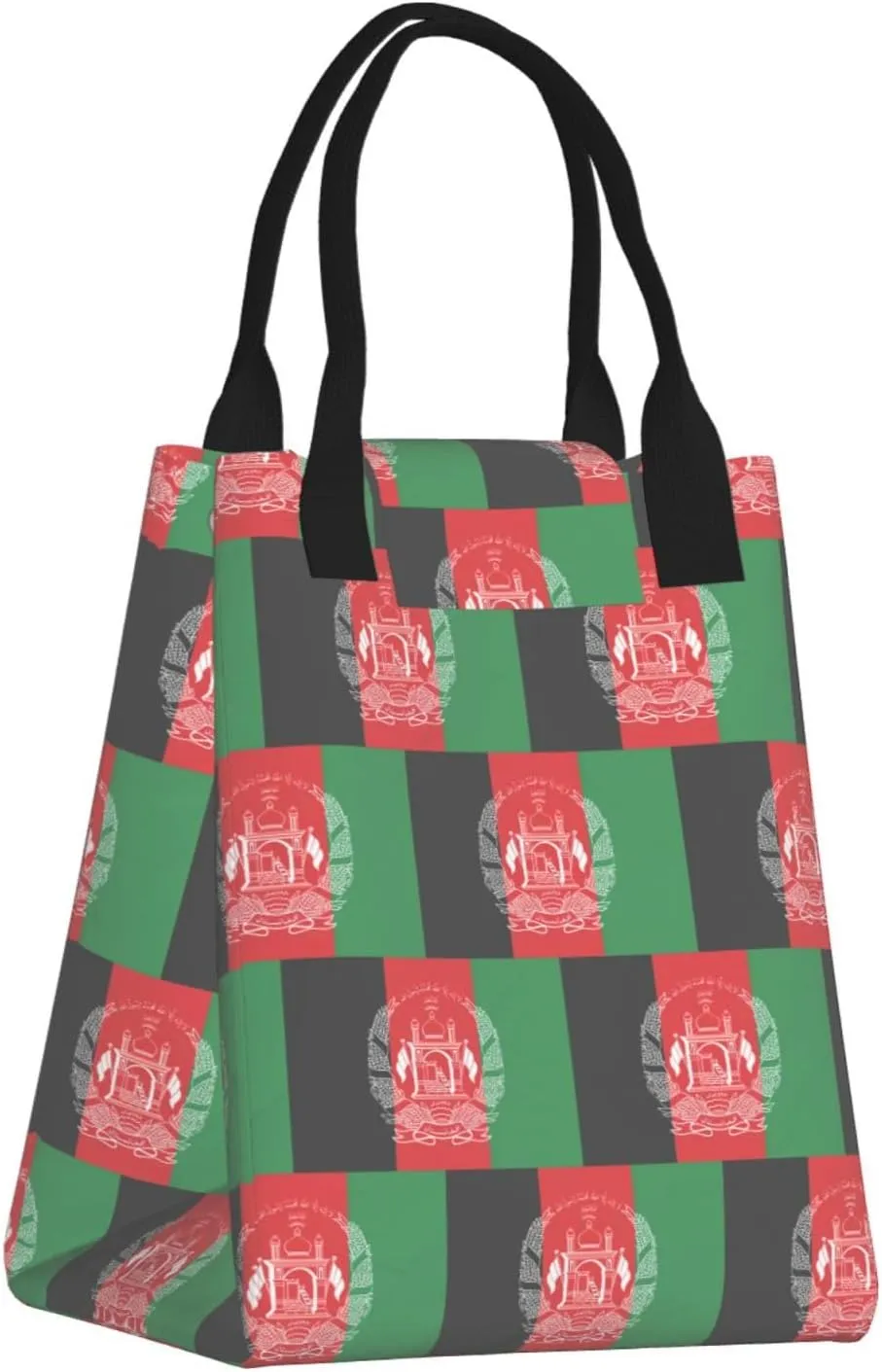 Flag Of Afghanistan Reusable Paper Bag For Office Workers, Suitable For Picnic, Travel, More