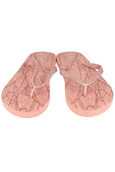 Flip flop hoja tropical brillos