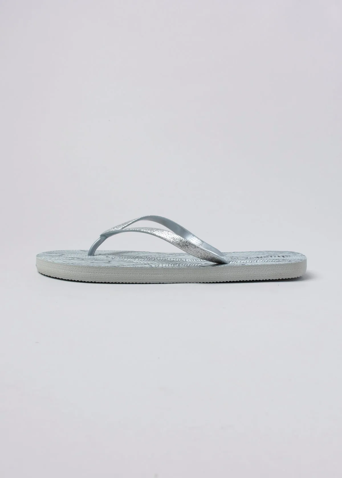 Flip flop hoja tropical brillos