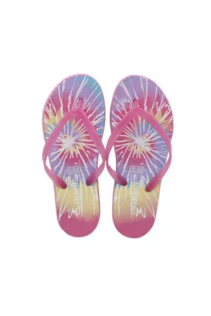 Flip flop tie dye glitter