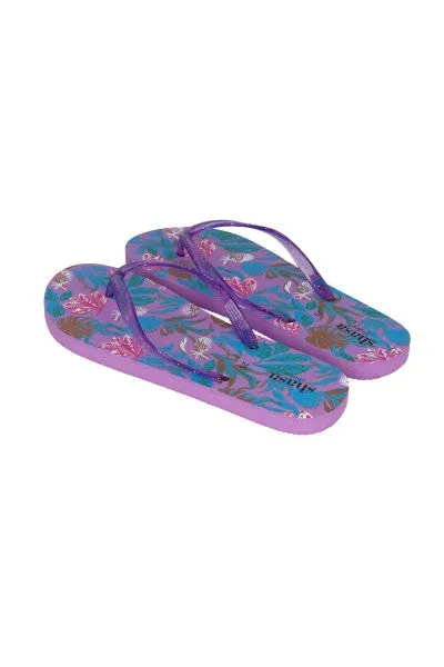 Flip flop tropical brillos correas