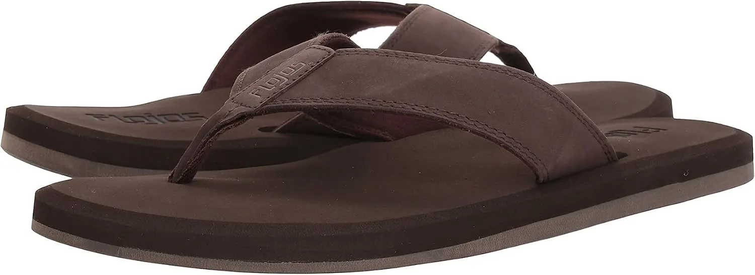 Flojos Cole Genuine Leather Perforated Strap Mens Sandal