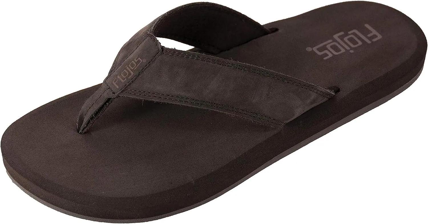 Flojos Cole Genuine Leather Perforated Strap Mens Sandal